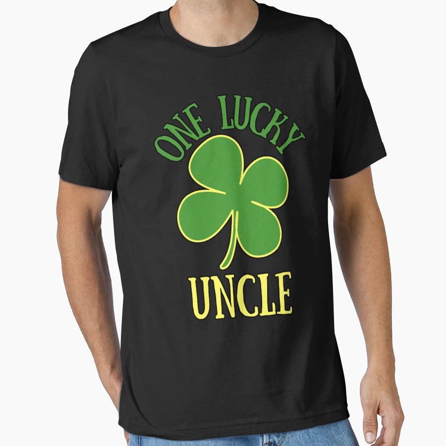 One Lucky Uncle T-Shirt - Minimalist Print for Adults - T-Shirt, Sweatshirt, Hoodie