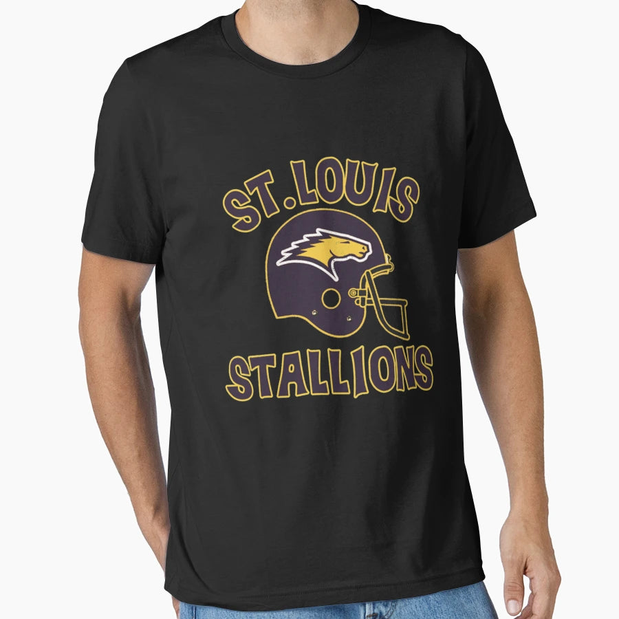 St Louis Stallions Distressed T-Shirt - Minimalist Print for Adults - T-Shirt, Sweatshirt, Hoodie