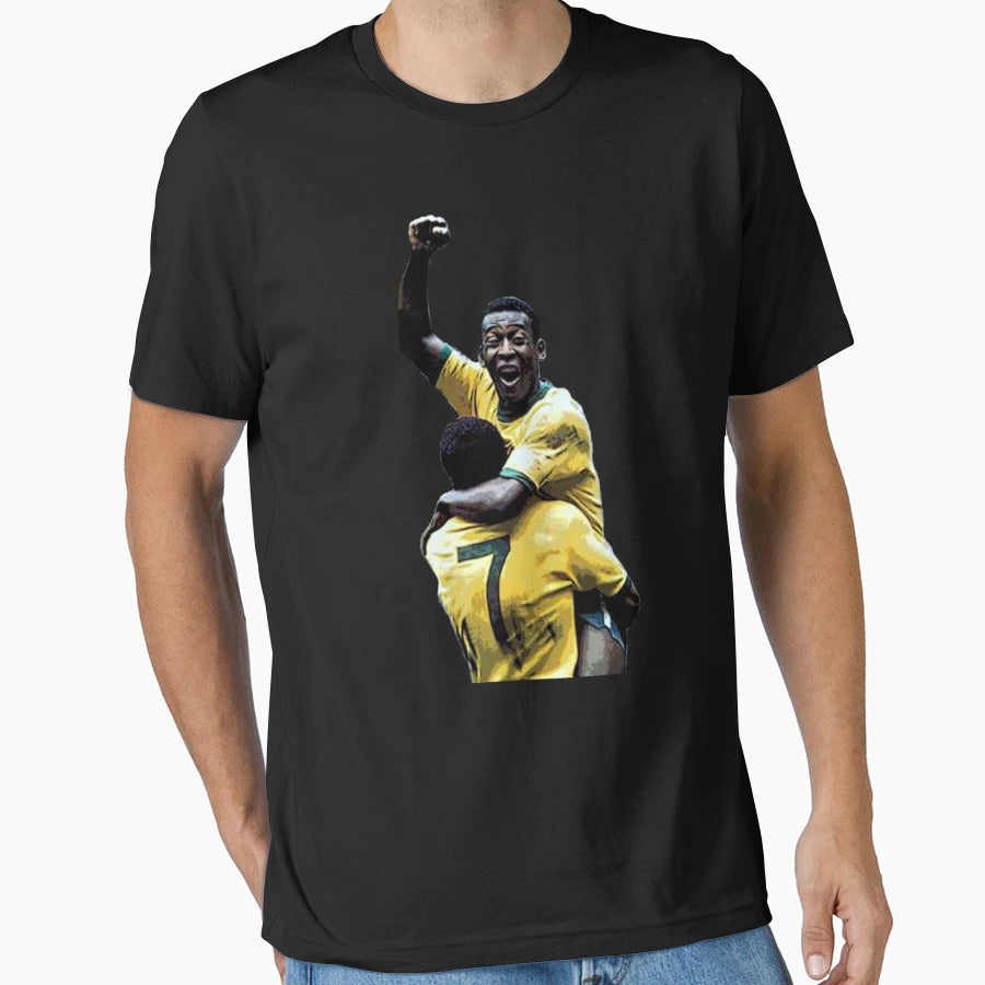 Pele And Jaizinho Football Brazil T-Shirt - Trendy Graphic Unisex - T-Shirt, Sweatshirt, Hoodie