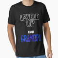 I Have Leveled Up To Grandpa Blue Camo T-Shirt - Novelty Apparel Unisex - T-Shirt, Sweatshirt, Hoodie