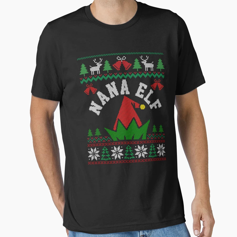 Nana Elf T-Shirt - Trendy Graphic for Adults - T-Shirt, Sweatshirt, Hoodie