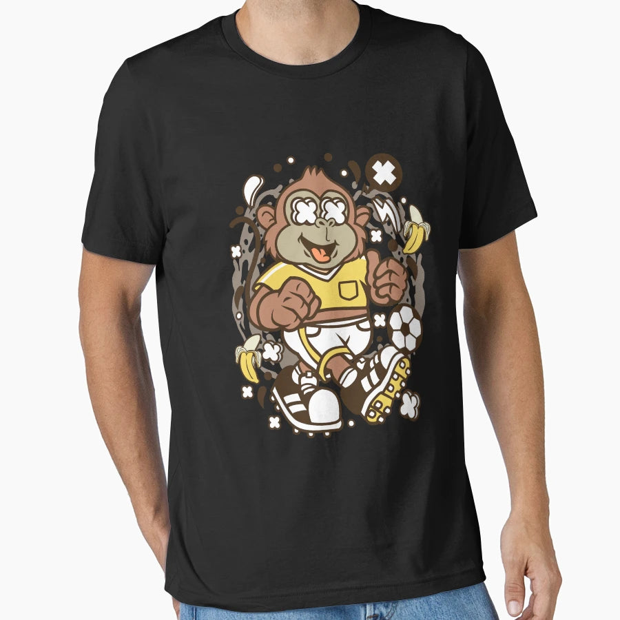 Soccer Monkey T-Shirt - Custom Art Print Unisex - T-Shirt, Sweatshirt, Hoodie