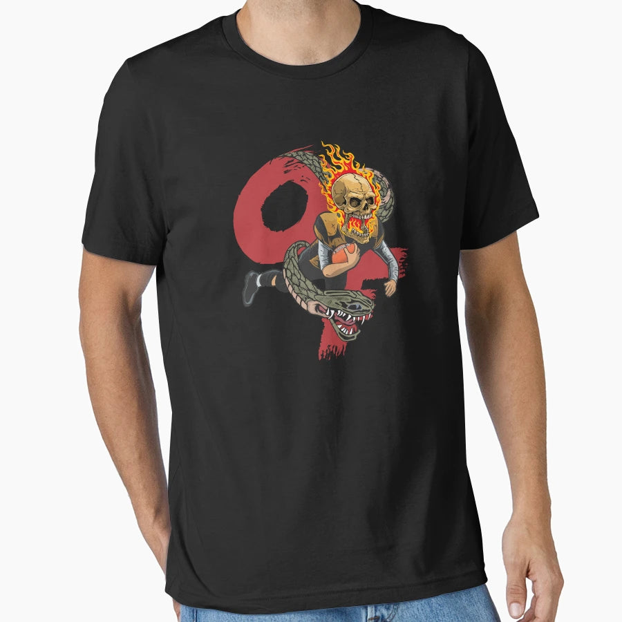 Skull Football T-Shirt - Novelty Apparel Unisex - T-Shirt, Sweatshirt, Hoodie