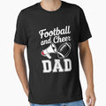 Football And Cheer Dad Cheerleader T-Shirt - Minimalist Print for Adults - T-Shirt, Sweatshirt, Hoodie