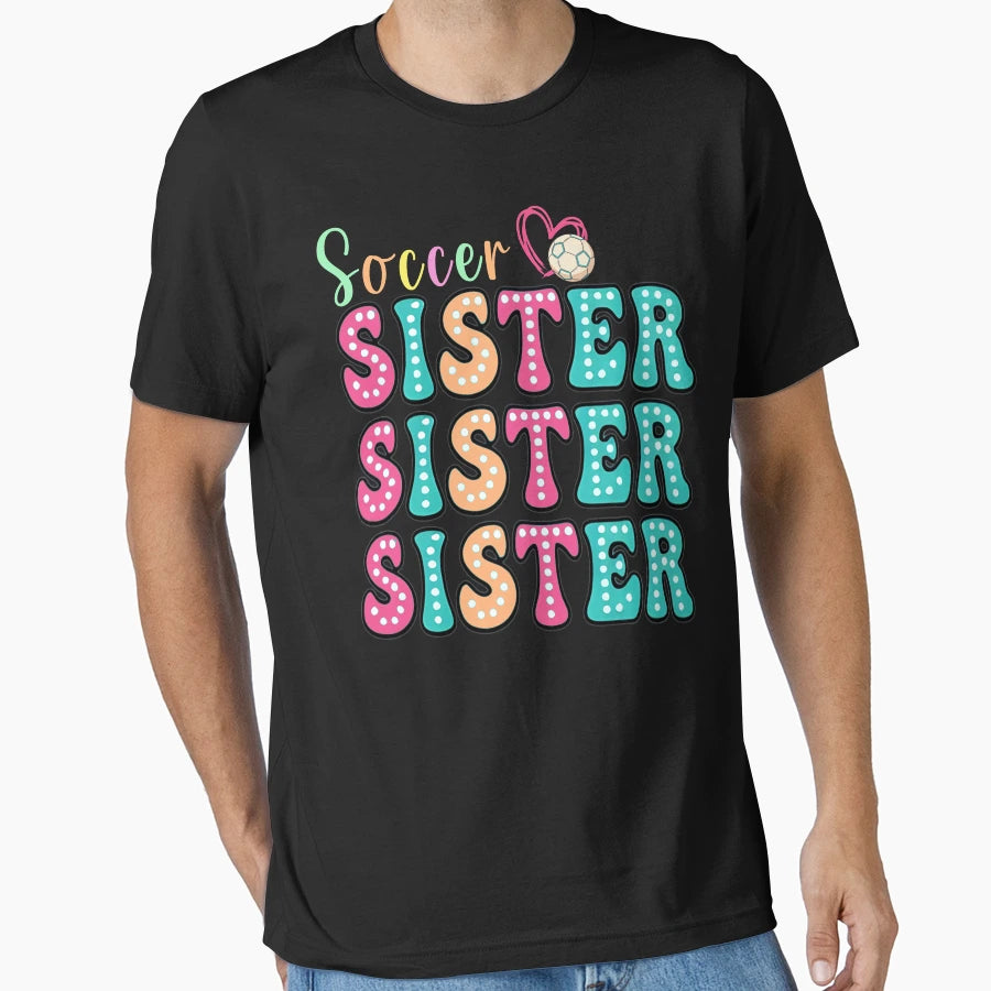 Soccer Sister Polka Dot T-Shirt - Unique Graphic Unisex - T-Shirt, Sweatshirt, Hoodie