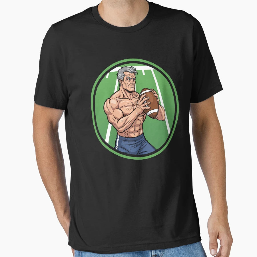 American Football Muscle Dad T-Shirt - Fun Novelty Design for Adults - T-Shirt, Sweatshirt, Hoodie