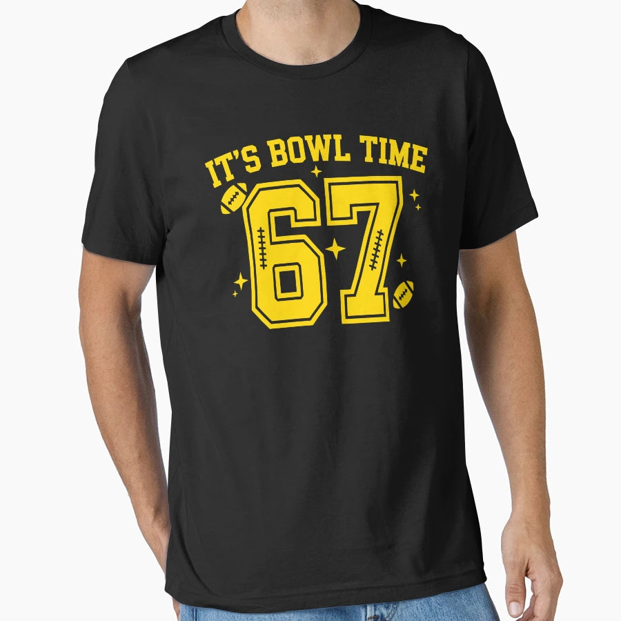 Its Bowl Time 67 Meme Trend Football T-Shirt - Minimalist Print for Adults - T-Shirt, Sweatshirt, Hoodie