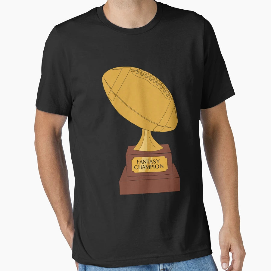Fantasy Football Champion Trophy Football T-Shirt - Graphic Print Men Women - T-Shirt, Sweatshirt, Hoodie