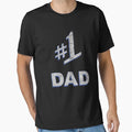Number One 1 Dad Fathers Day Gift T-Shirt - Minimalist Print for Adults - T-Shirt, Sweatshirt, Hoodie