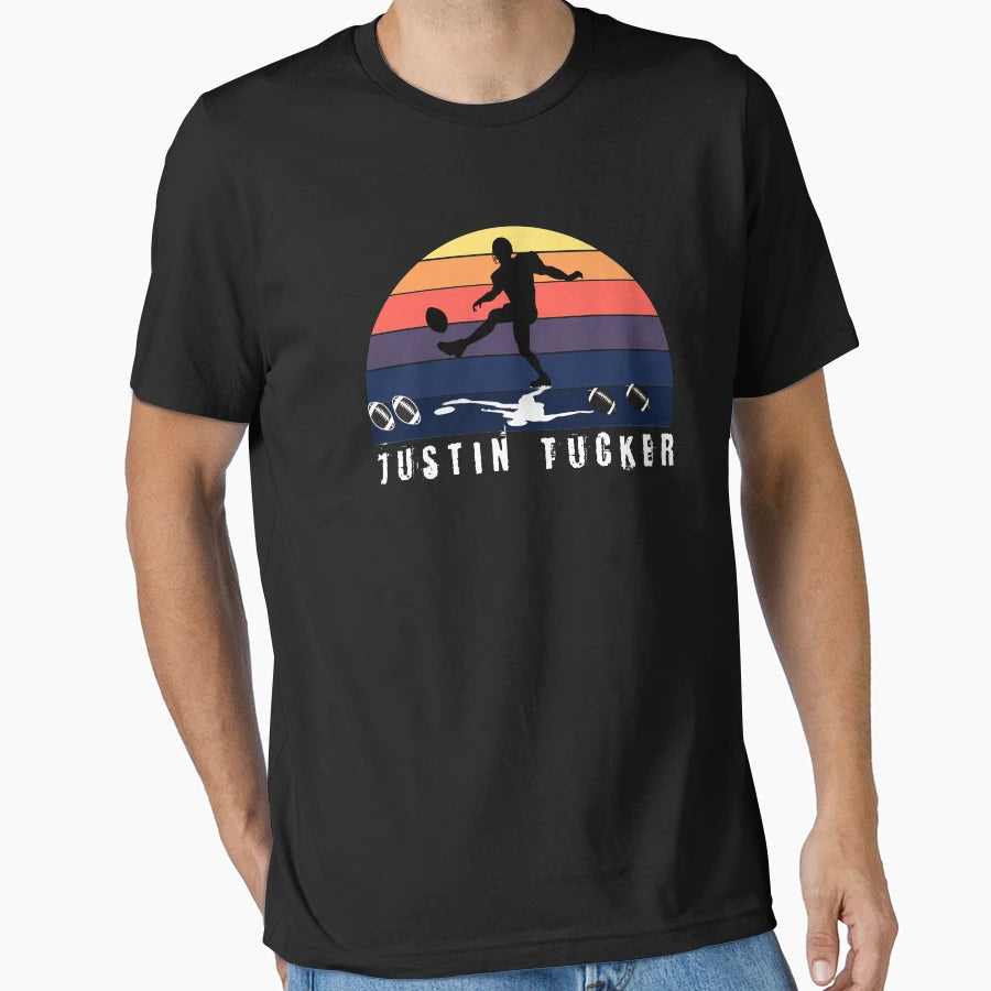 Justin Tucker T-Shirt - Minimalist Print Men Women - T-Shirt, Sweatshirt, Hoodie