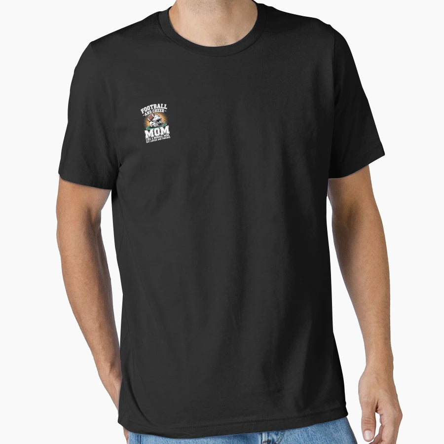 Football And Cheer Mom Funny T-Shirt - Aesthetic Graphic Men Women - T-Shirt, Sweatshirt, Hoodie