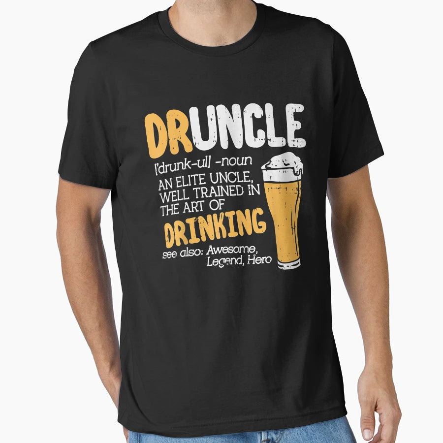 Druncle Dictionary Funny Drinking Elite T-Shirt - Trendy Graphic Unisex - T-Shirt, Sweatshirt, Hoodie