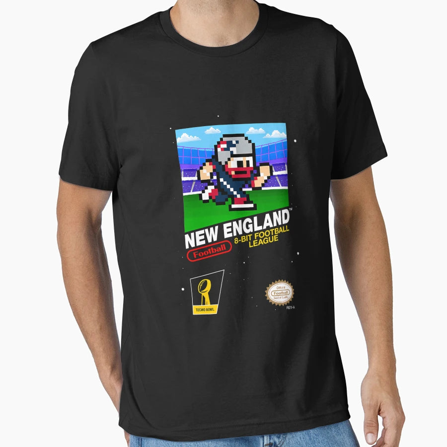 New England Patriots 8 Bit Videogames T-Shirt - Custom Art Print Unisex - T-Shirt, Sweatshirt, Hoodie