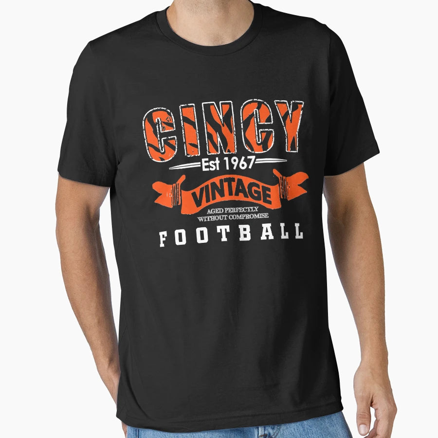 Cincinnati Football Fan State Ohio T-Shirt - Trendy Graphic for Adults - T-Shirt, Sweatshirt, Hoodie