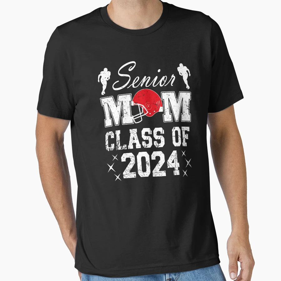Senior Mom Class 2024 Soccer Mom T-Shirt - Novelty Apparel for Adults - T-Shirt, Sweatshirt, Hoodie