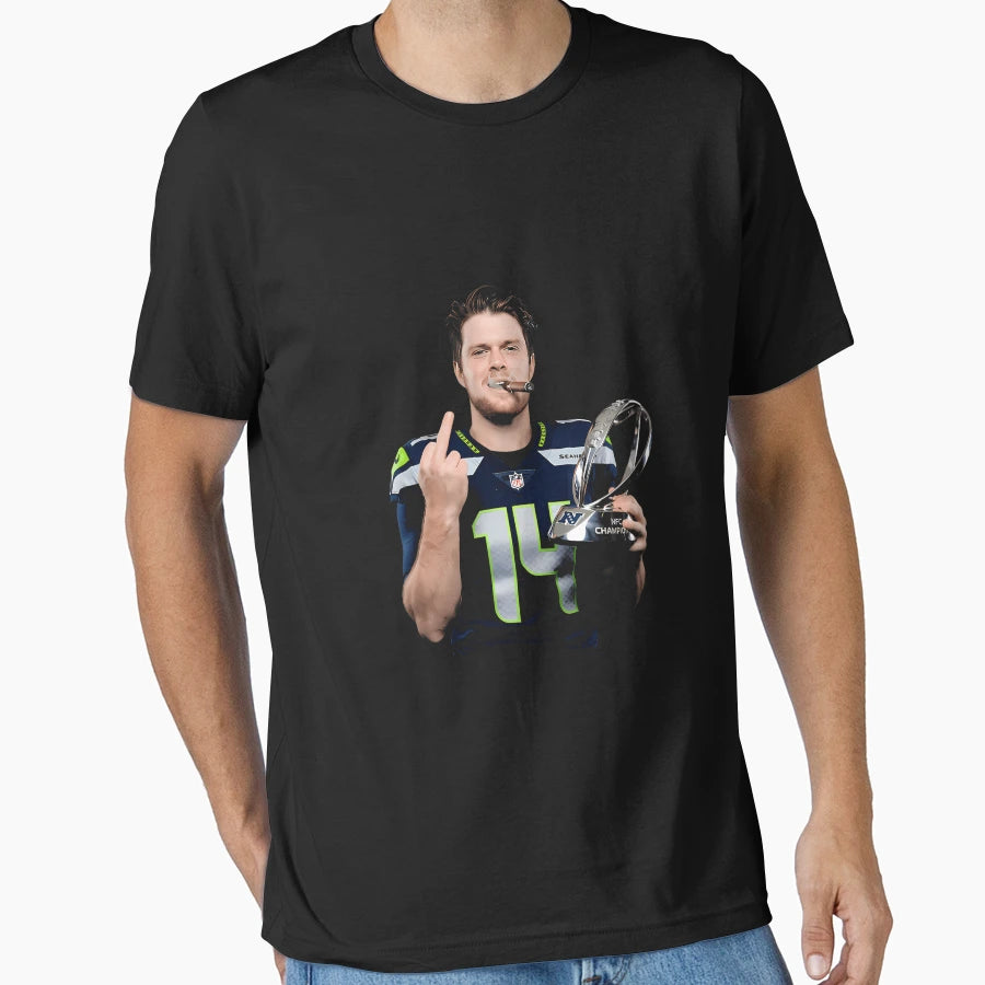 Sam Darnold Trophy Flipping It T-Shirt - Trendy Graphic for Adults - T-Shirt, Sweatshirt, Hoodie