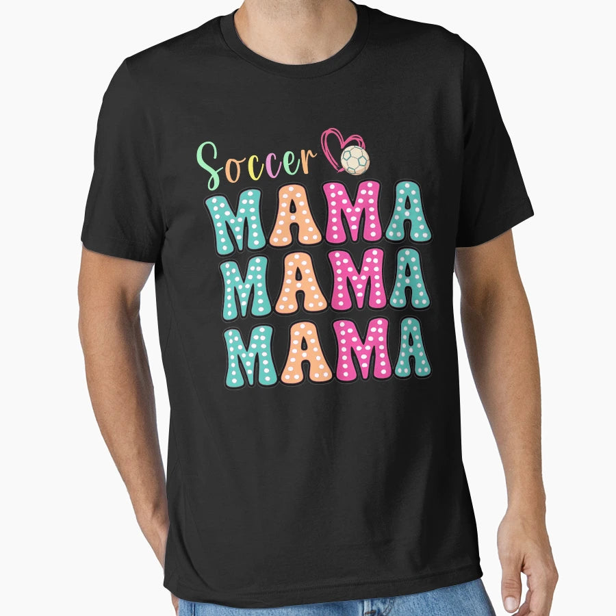 Colorful Soccer Mama Polka Dot T-Shirt - Streetwear Style for Adults - T-Shirt, Sweatshirt, Hoodie
