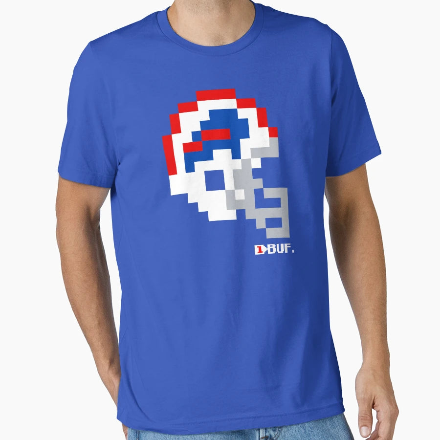 Buf White Helmet Tecmo Bowl T-Shirt - Streetwear Style Unisex - T-Shirt, Sweatshirt, Hoodie