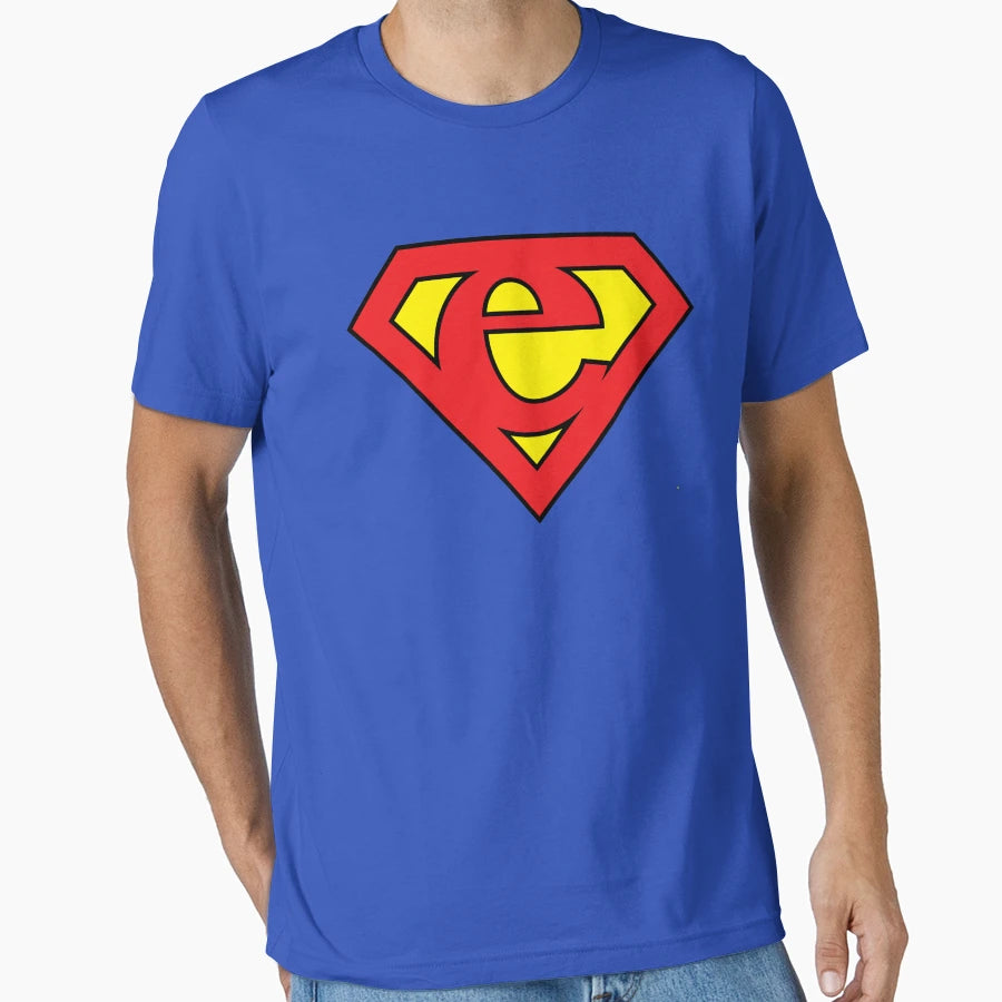 E Superhero Emblem T-Shirt - Casual Everyday Wear for Adults - T-Shirt, Sweatshirt, Hoodie