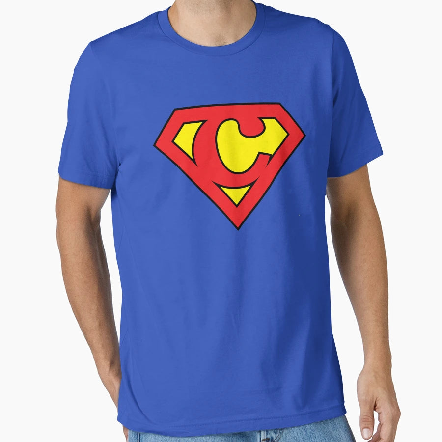C Superhero Emblem T-Shirt - Trendy Graphic for Adults - T-Shirt, Sweatshirt, Hoodie
