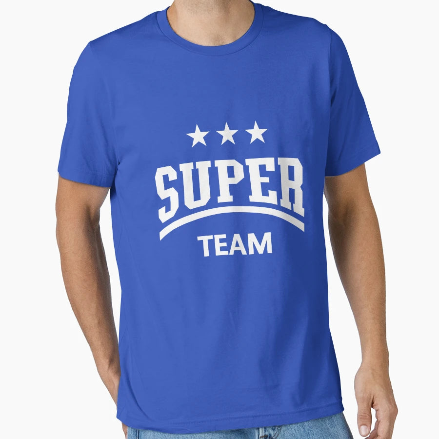 Super Team White T-Shirt - Minimalist Print Men Women - T-Shirt, Sweatshirt, Hoodie