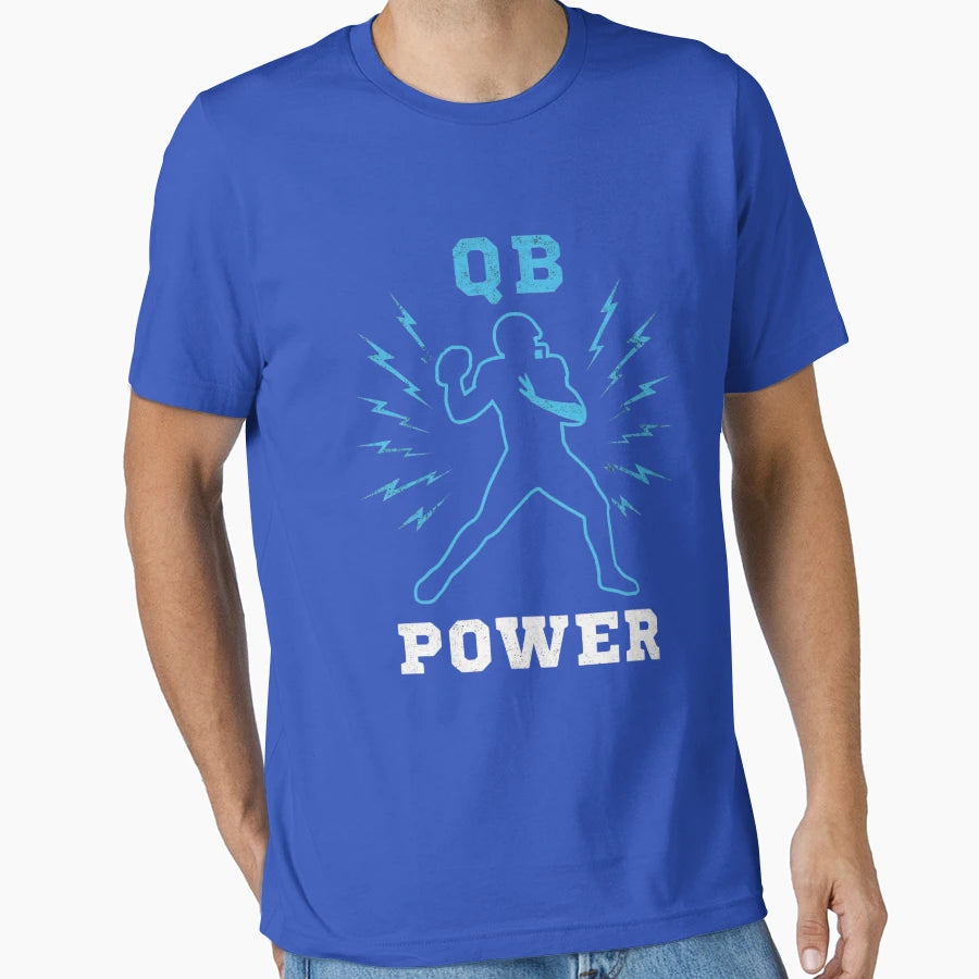 Quarterback Power Elite Qb Fan T-Shirt - Minimalist Print Men Women - T-Shirt, Sweatshirt, Hoodie