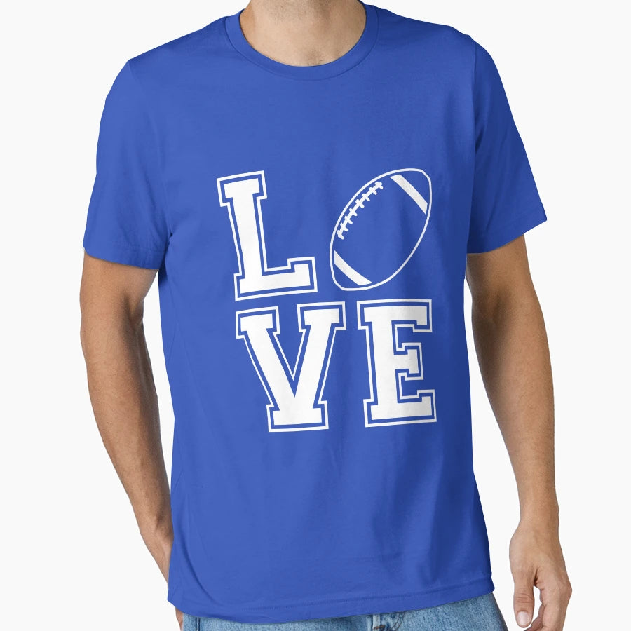 Love Football T-Shirt - Custom Art Print Men Women - T-Shirt, Sweatshirt, Hoodie