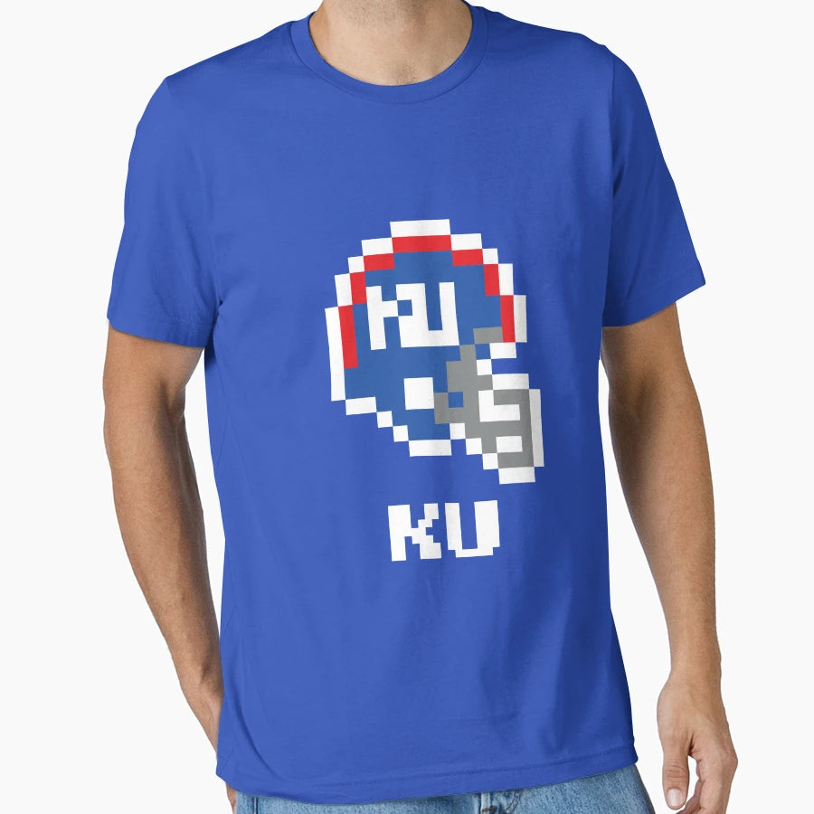 Kansas Jayhawks Tecmo Super Bowl T-Shirt - Minimalist Print Men Women - T-Shirt, Sweatshirt, Hoodie