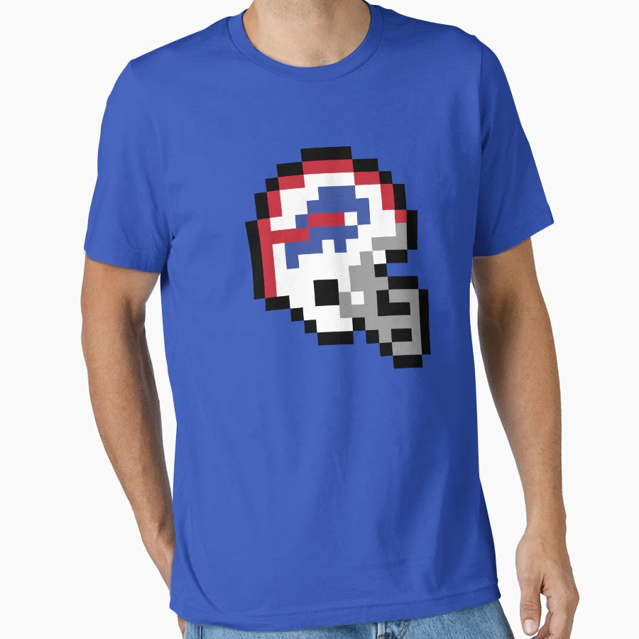 Buffalo Bills 8 Bit Football Helmet Only T-Shirt - Unique Graphic Men Women - T-Shirt, Sweatshirt, Hoodie