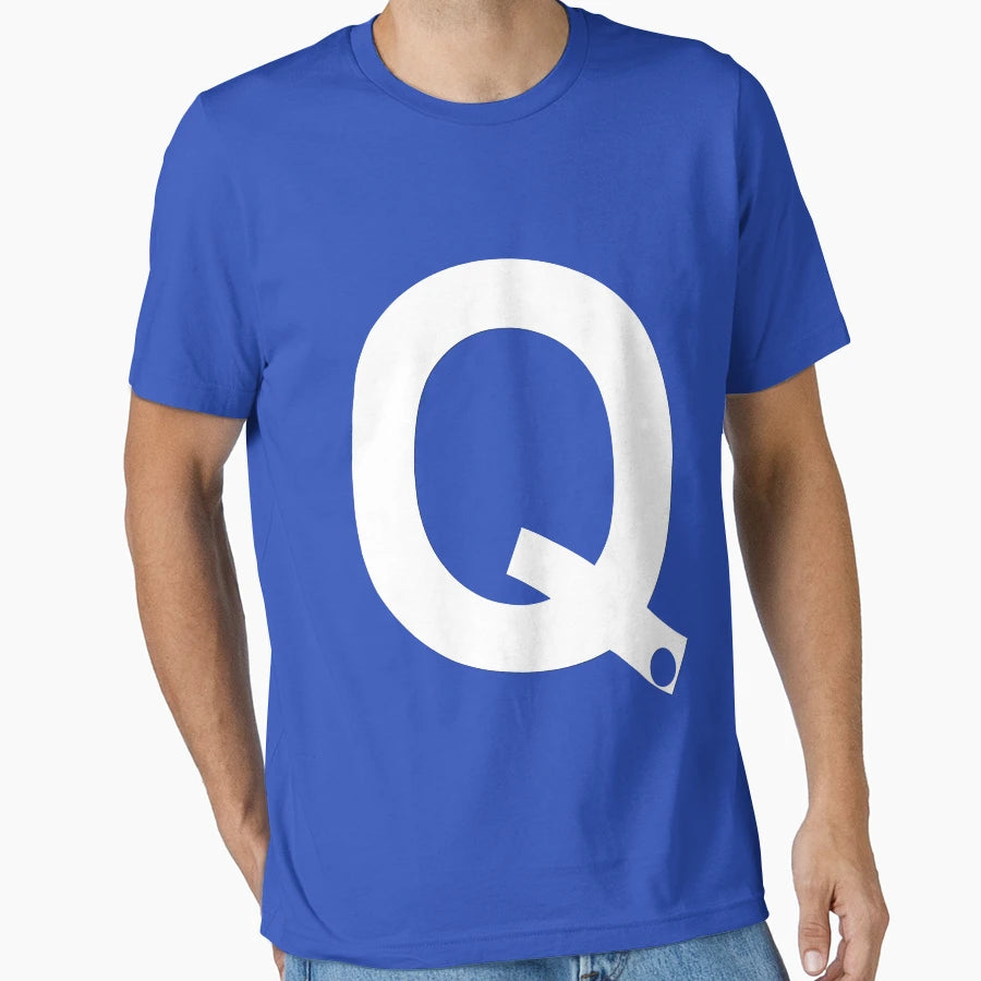 Q White T-Shirt - Casual Everyday Wear Men Women - T-Shirt, Sweatshirt, Hoodie