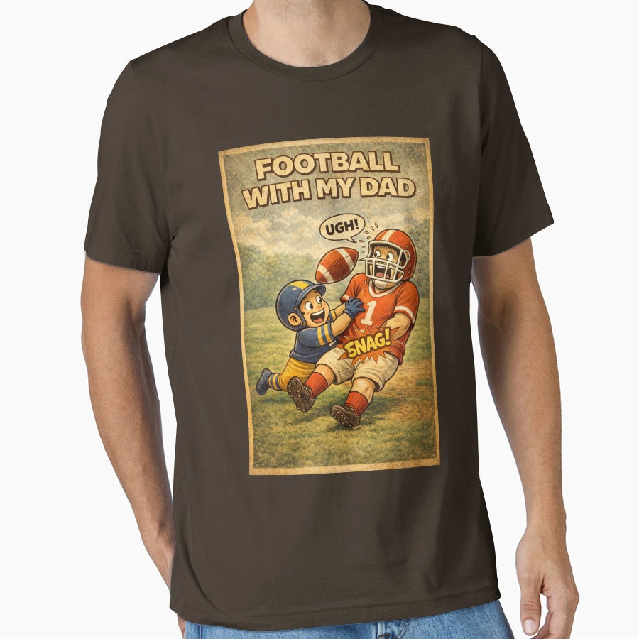 Football My Dad Funny Dad Son Football T-Shirt - Trendy Graphic Men Women - T-Shirt, Sweatshirt, Hoodie