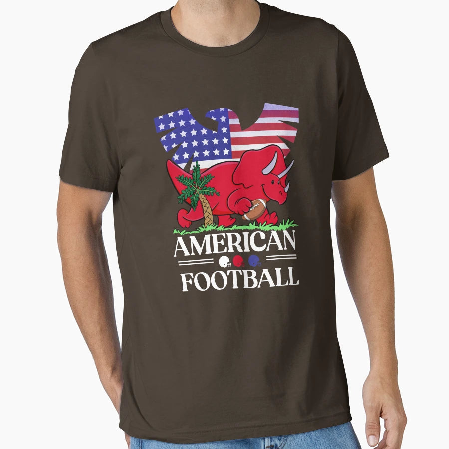 Funny Dinosaur Love American Football T-Shirt - Streetwear Style for Adults - T-Shirt, Sweatshirt, Hoodie