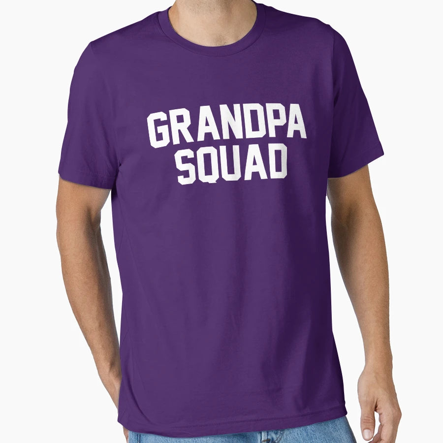 Mens Grandpa Squad Proud Grandpa T-Shirt - Fun Novelty Design for Adults - T-Shirt, Sweatshirt, Hoodie