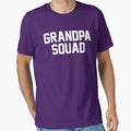 Mens Grandpa Squad Proud Grandpa T-Shirt - Fun Novelty Design for Adults - T-Shirt, Sweatshirt, Hoodie