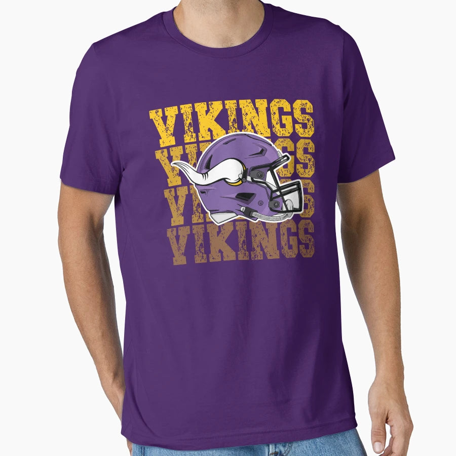 Minnesota Vikings Helmet T-Shirt - Novelty Apparel Unisex - T-Shirt, Sweatshirt, Hoodie