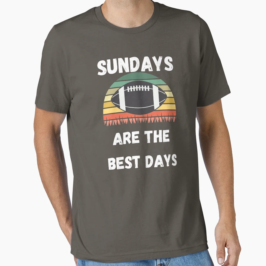 Sundays Are Best Days Football Grass T-Shirt - Custom Art Print for Adults - T-Shirt, Sweatshirt, Hoodie