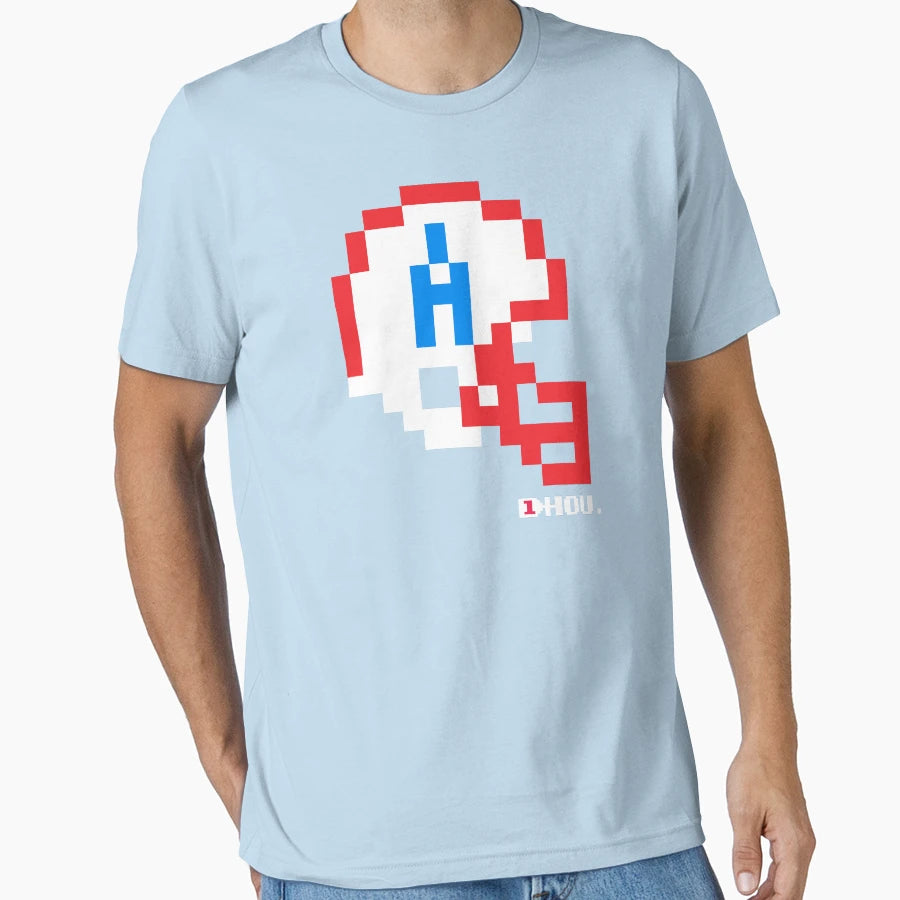 Hou Helmet Tecmo Bowl T-Shirt - Aesthetic Graphic for Adults - T-Shirt, Sweatshirt, Hoodie
