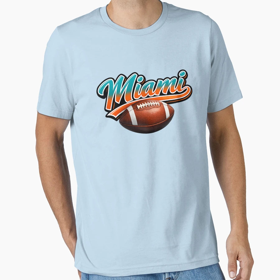 Miami Football T-Shirt - Trendy Graphic for Adults - T-Shirt, Sweatshirt, Hoodie