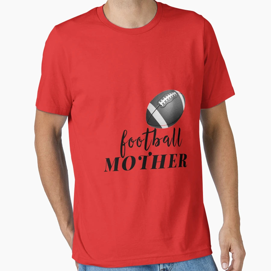 Football Mother Scooring Moms American T-Shirt - Aesthetic Graphic Unisex - T-Shirt, Sweatshirt, Hoodie