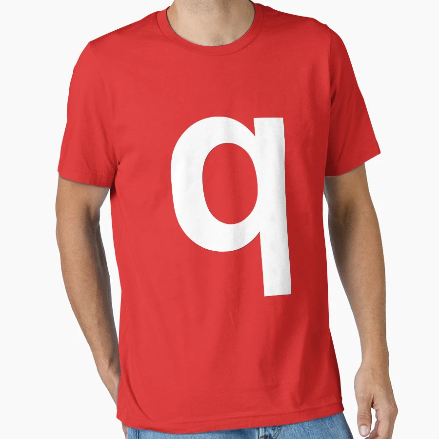 Q White T-Shirt - Casual Everyday Wear Unisex - T-Shirt, Sweatshirt, Hoodie