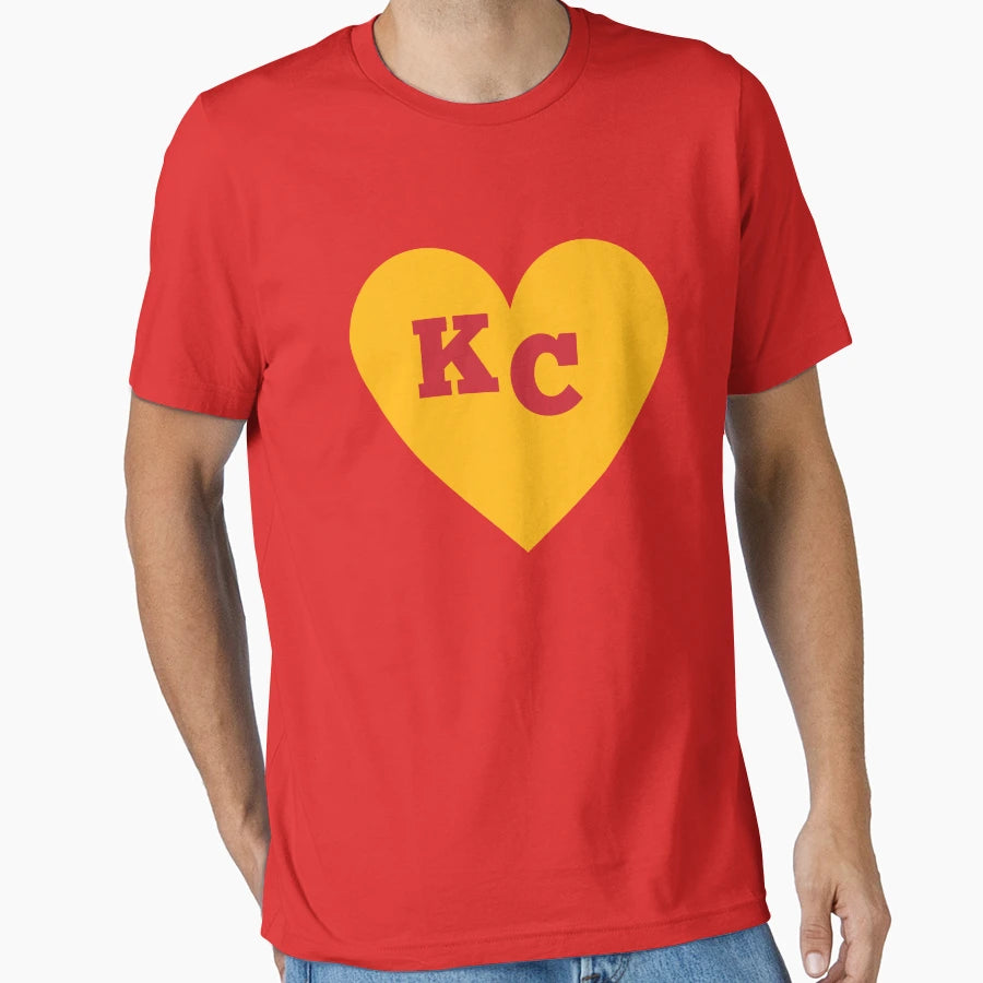 I Love Kansas City Heart Kc Football T-Shirt - Graphic Print for Adults - T-Shirt, Sweatshirt, Hoodie