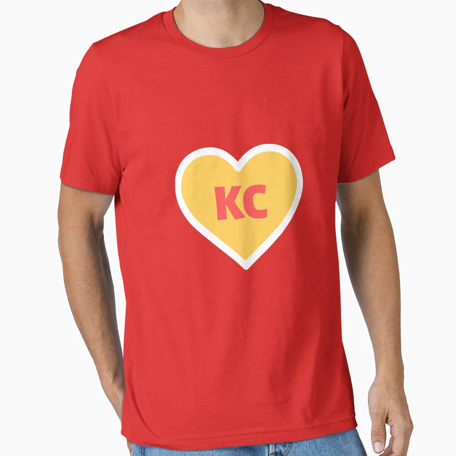 I Love Kansas City Heart Kc Football T-Shirt - Streetwear Style for Adults - T-Shirt, Sweatshirt, Hoodie