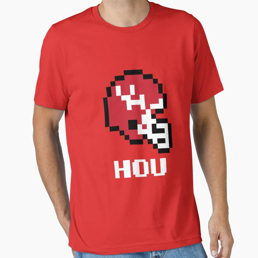 Houston Cougars Tecmo Super Bowl Football T-Shirt - Unique Graphic Unisex - T-Shirt, Sweatshirt, Hoodie