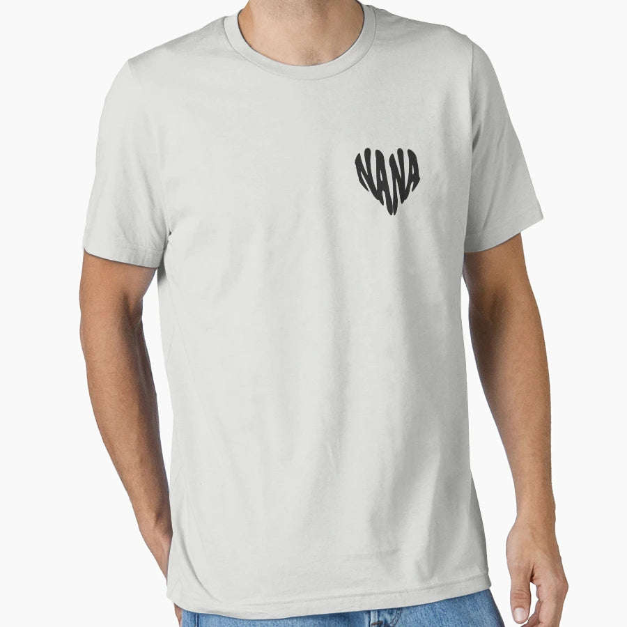Nana Heart Typography T-Shirt - Custom Art Print Men Women - T-Shirt, Sweatshirt, Hoodie