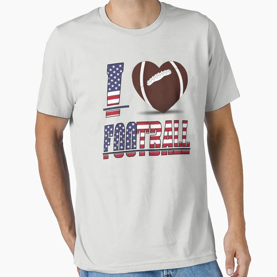 I Love Football T-Shirt - Unique Graphic Unisex - T-Shirt, Sweatshirt, Hoodie