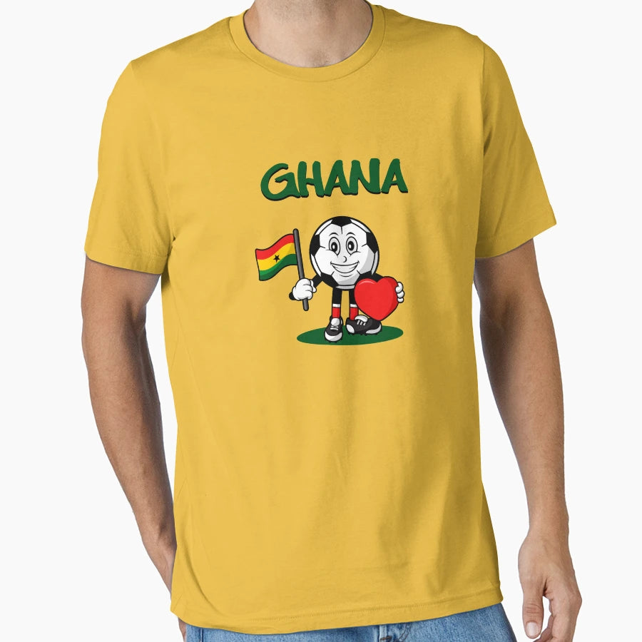 Ghana Football Lover T-Shirt - Novelty Apparel for Adults - T-Shirt, Sweatshirt, Hoodie