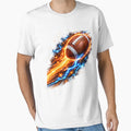 Fire And Lightning American Football T-Shirt - Minimalist Print Unisex - T-Shirt, Sweatshirt, Hoodie