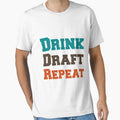 I Drink And Draft T-Shirt - Trendy Graphic for Adults - T-Shirt, Sweatshirt, Hoodie
