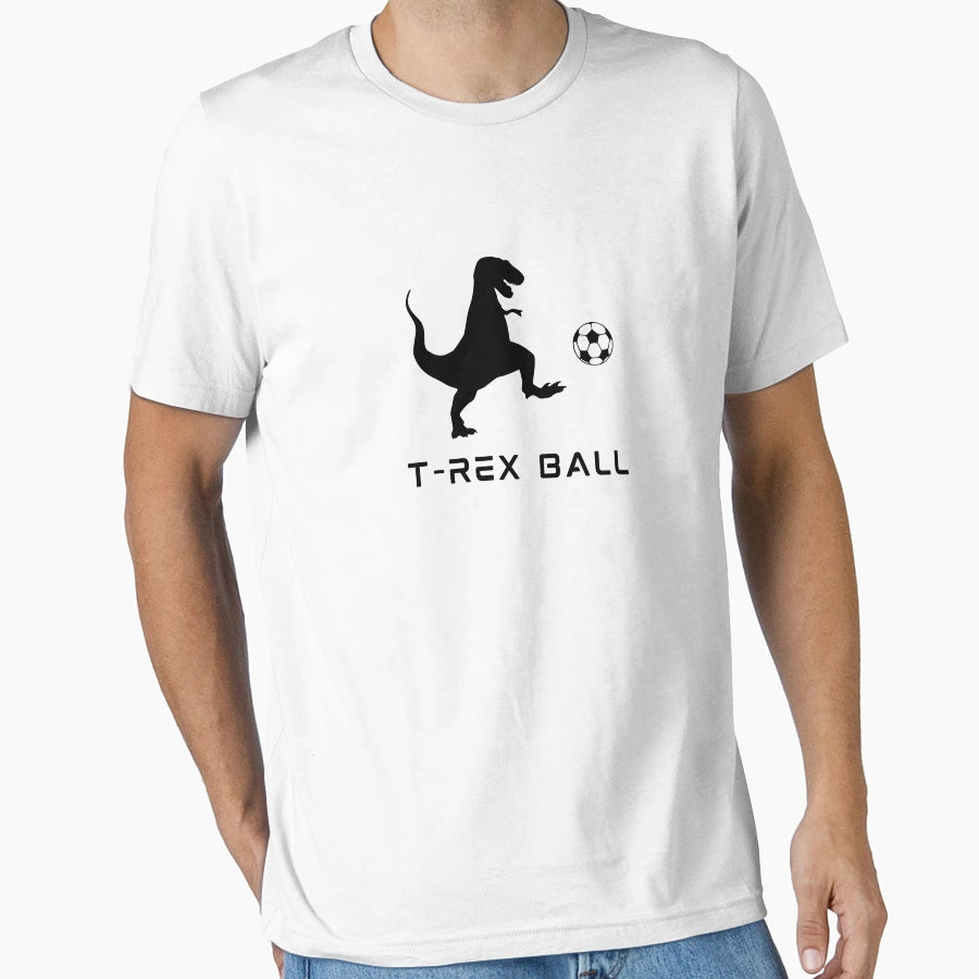 T Rex Playing Football T-Shirt - Unique Graphic for Adults - T-Shirt, Sweatshirt, Hoodie