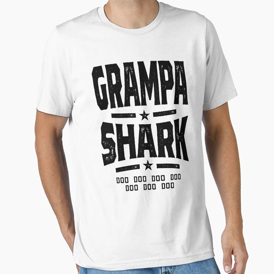 Mens Grampa Shark Funny Birthday Gifts T-Shirt - Trendy Graphic Men Women - T-Shirt, Sweatshirt, Hoodie